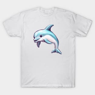 Cute Dolphin Drawing T-Shirt